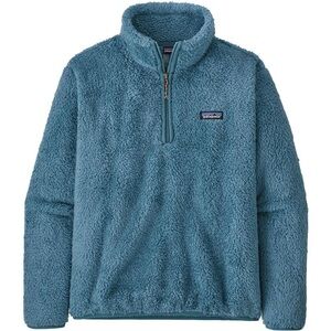 Patagonia Women's Los Gatos 1/4 Zip Sherpa Fleece Pullover Jacket Teal Blue S